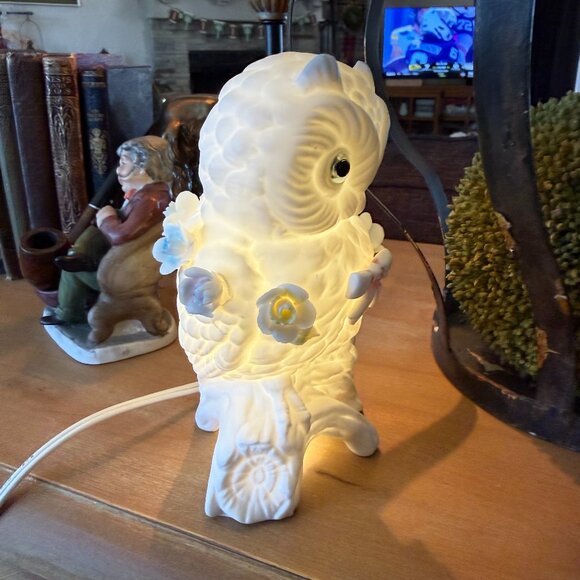 Vintage Porcelain Owl Perfume Lamp Ardalt, Japan - Picture 6 of 15